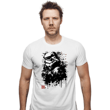 Load image into Gallery viewer, Daily_Deal_Shirts Fitted Shirts, Mens / Small / White Trooper In The Forest Sumi-e

