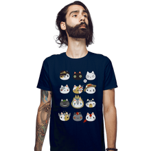 Load image into Gallery viewer, Shirts Fitted Shirts, Mens / Small / Navy Cosplay Cats
