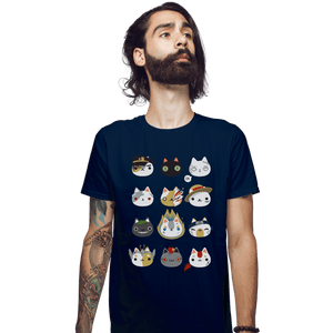Shirts Fitted Shirts, Mens / Small / Navy Cosplay Cats