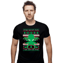 Load image into Gallery viewer, Shirts Fitted Shirts, Mens / Small / Black Cthulhu Cultist Christmas
