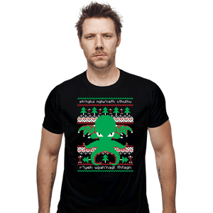 Shirts Fitted Shirts, Mens / Small / Black Cthulhu Cultist Christmas