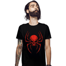 Load image into Gallery viewer, Daily_Deal_Shirts Fitted Shirts, Mens / Small / Black Spider Skull
