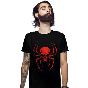 Daily_Deal_Shirts Fitted Shirts, Mens / Small / Black Spider Skull
