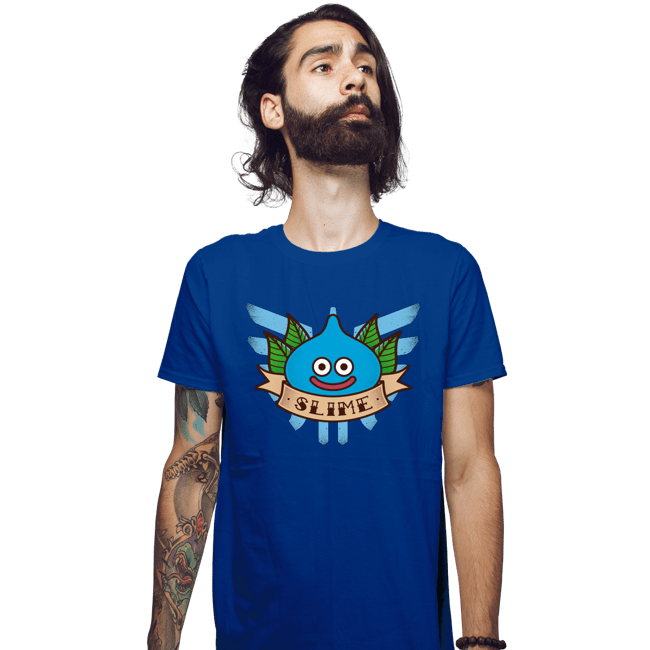 Secret_Shirts Fitted Shirts, Mens / Small / Royal Blue Slime Quest