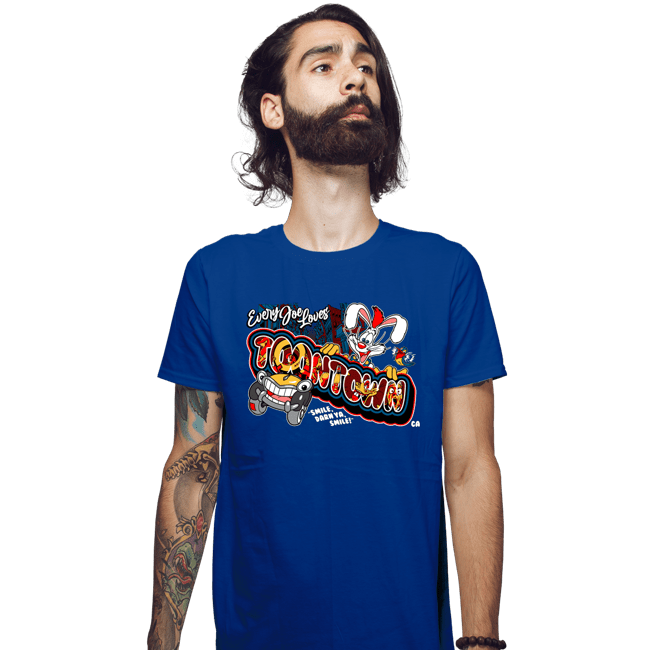Daily_Deal_Shirts Fitted Shirts, Mens / Small / Royal Blue Every Joe Loves Toontown
