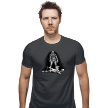 Load image into Gallery viewer, Shirts Fitted Shirts, Mens / Small / Charcoal Droid Knockout

