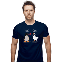Load image into Gallery viewer, Shirts Fitted Shirts, Mens / Small / Navy Hoot Honk
