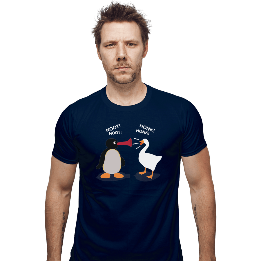Shirts Fitted Shirts, Mens / Small / Navy Hoot Honk