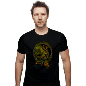 Secret_Shirts Fitted Shirts, Mens / Small / Black TMNT Mikey