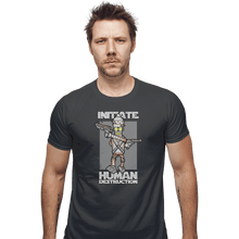 Load image into Gallery viewer, Shirts Fitted Shirts, Mens / Small / Charcoal Initiate Human Destruction

