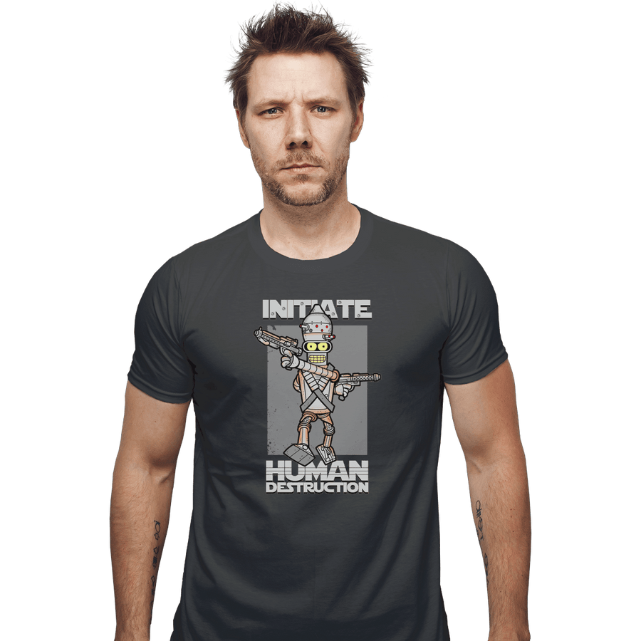 Shirts Fitted Shirts, Mens / Small / Charcoal Initiate Human Destruction