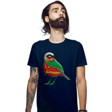 Load image into Gallery viewer, Shirts Fitted Shirts, Mens / Small / Navy Bird Wonder
