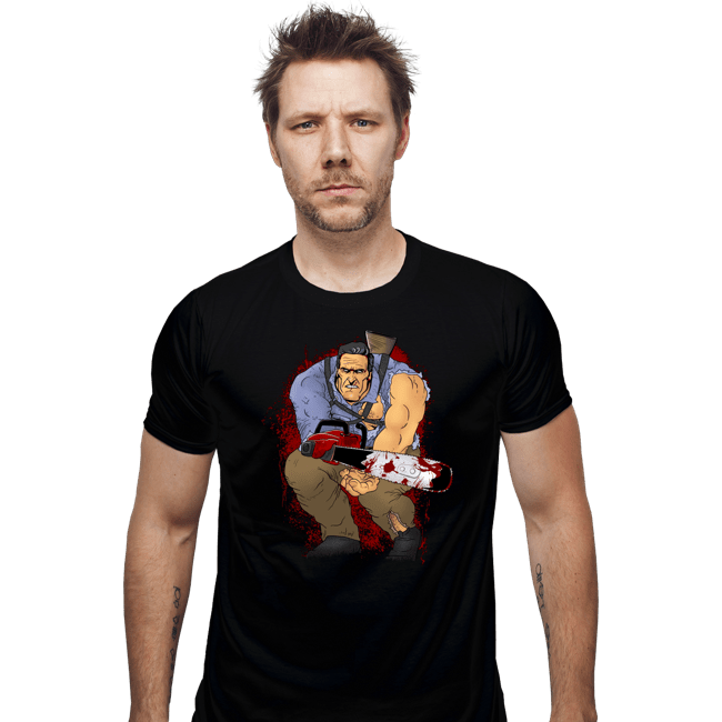 Daily_Deal_Shirts Fitted Shirts, Mens / Small / Black The Chainsaw Knight