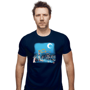 Daily_Deal_Shirts Fitted Shirts, Mens / Small / Navy Fighting Evil By Moonlight