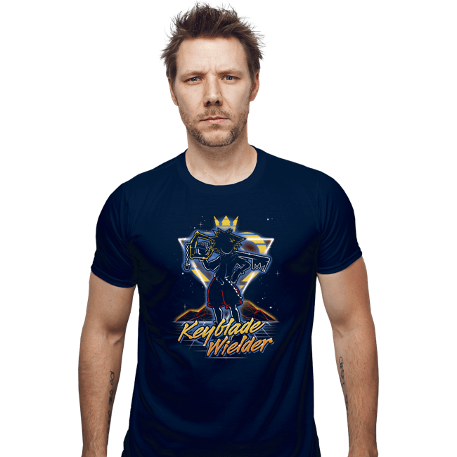 Shirts Fitted Shirts, Mens / Small / Navy Retro Keyblade Wielder