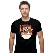 Load image into Gallery viewer, Shirts Fitted Shirts, Mens / Small / Black Mogwai Night Ramen
