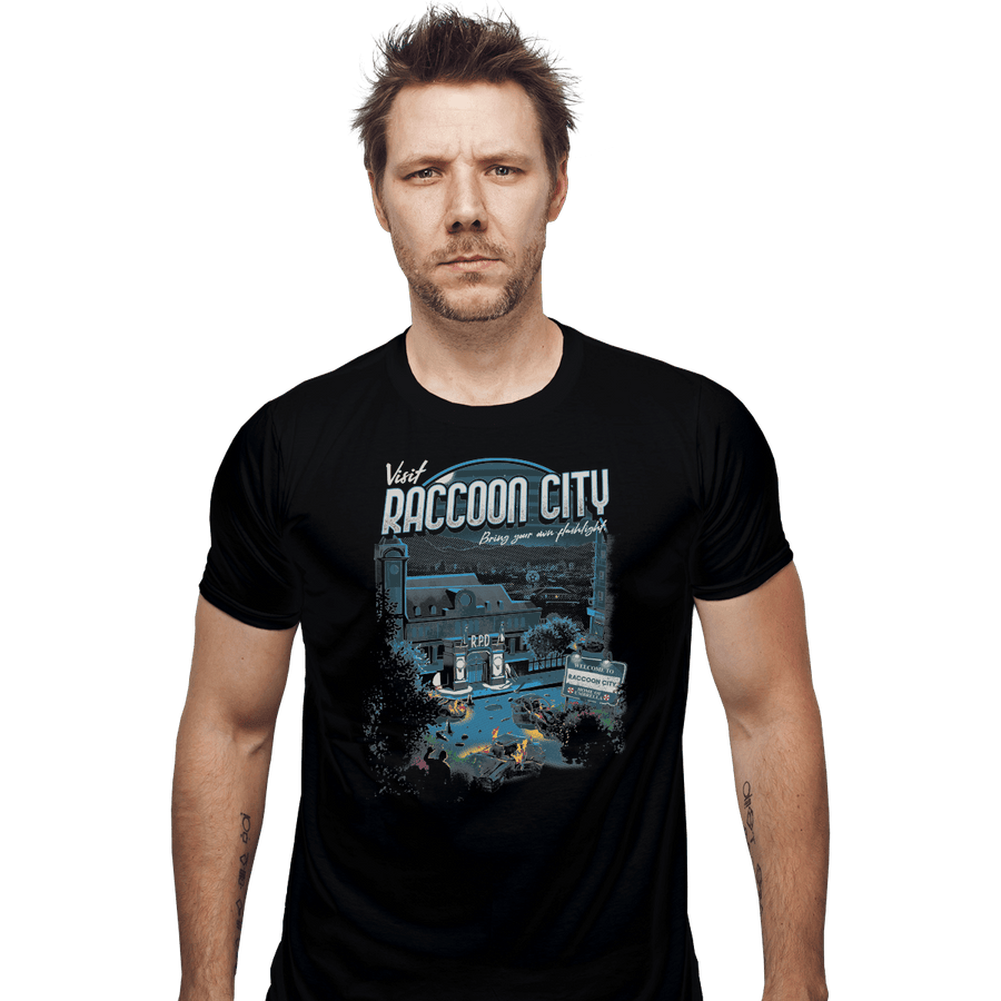 Shirts Fitted Shirts, Mens / Small / Black Visit Raccoon City