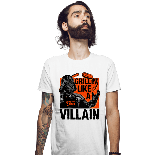 Secret_Shirts Fitted Shirts, Mens / Small / White Grillin Villain