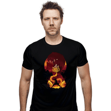 Load image into Gallery viewer, Daily_Deal_Shirts Fitted Shirts, Mens / Small / Black Firebender

