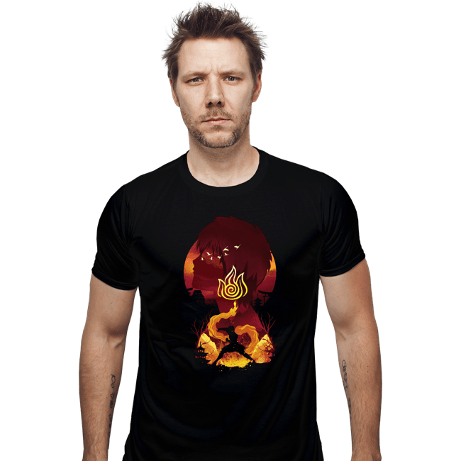 Daily_Deal_Shirts Fitted Shirts, Mens / Small / Black Firebender