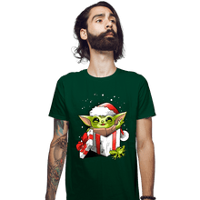 Load image into Gallery viewer, Daily_Deal_Shirts Fitted Shirts, Mens / Small / Irish Green The Force Of Christmas
