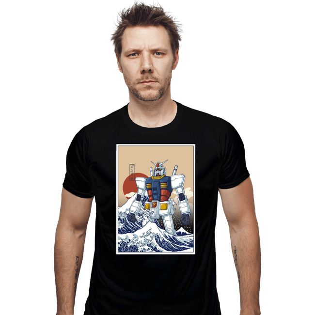 Secret_Shirts Fitted Shirts, Mens / Small / Black Kanagawa Gundam