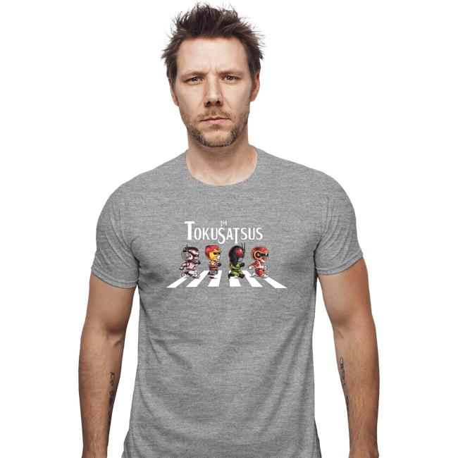 Daily_Deal_Shirts Fitted Shirts, Mens / Small / Sports Grey Tokusatsu Road