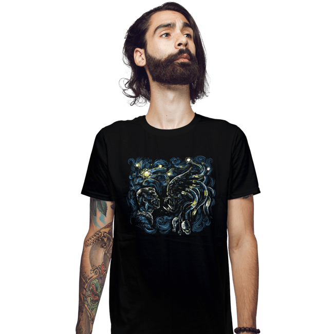 Secret_Shirts Fitted Shirts, Mens / Small / Black Starry Predator