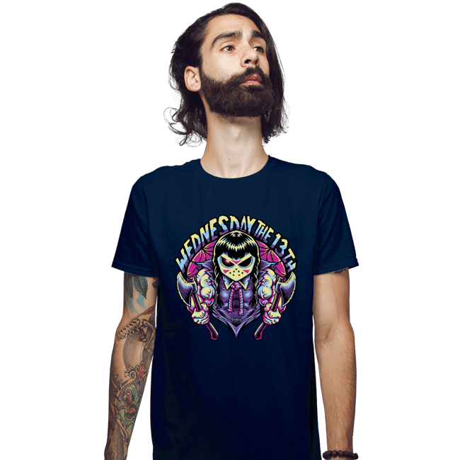 Daily_Deal_Shirts Fitted Shirts, Mens / Small / Navy Wednesday The 13th