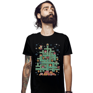 Shirts Fitted Shirts, Mens / Small / Black It's a Tree Mario