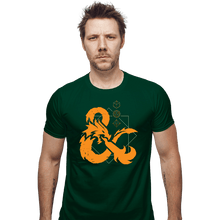 Load image into Gallery viewer, Daily_Deal_Shirts Fitted Shirts, Mens / Small / Irish Green Basements &amp; Dragons
