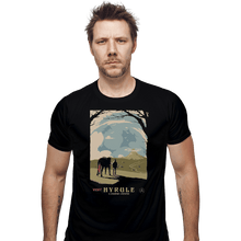 Load image into Gallery viewer, Shirts Fitted Shirts, Mens / Small / Black Epona Visit Hyrule
