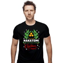 Load image into Gallery viewer, Daily_Deal_Shirts Fitted Shirts, Mens / Small / Black Nakatomi Christmas
