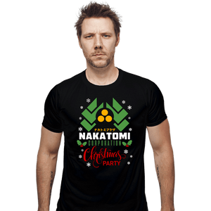 Daily_Deal_Shirts Fitted Shirts, Mens / Small / Black Nakatomi Christmas