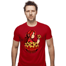 Load image into Gallery viewer, Shirts Fitted Shirts, Mens / Small / Red Flower Girl
