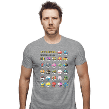 Load image into Gallery viewer, Shirts Fitted Shirts, Mens / Small / Sports Grey Types Of Pokeballs
