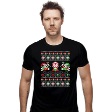 Load image into Gallery viewer, Shirts Fitted Shirts, Mens / Small / Black Christmas Bros
