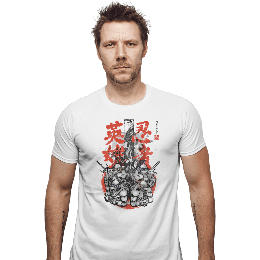Shirts Fitted Shirts, Mens / Small / White Half-Shell Ninjas