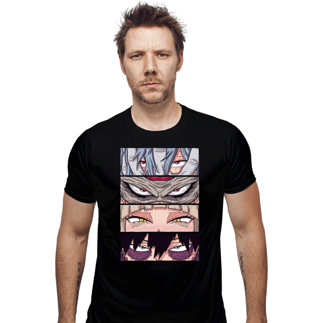 Daily_Deal_Shirts Fitted Shirts, Mens / Small / Black MHA Villains Eyes