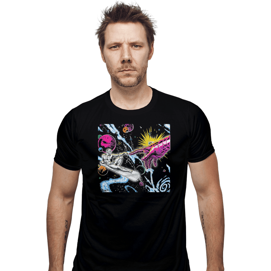 Shirts Fitted Shirts, Mens / Small / Black Creation Of Silver Surfer
