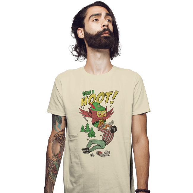 Secret_Shirts Fitted Shirts, Mens / Small / Sand Give A Hoot
