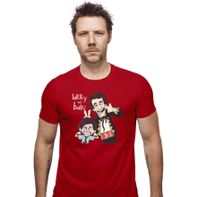 Load image into Gallery viewer, Shirts Fitted Shirts, Mens / Small / Red Larry And Balki
