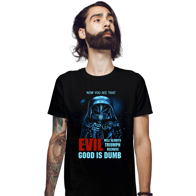 Secret_Shirts Fitted Shirts, Mens / Small / Black Because Good Is Dumb