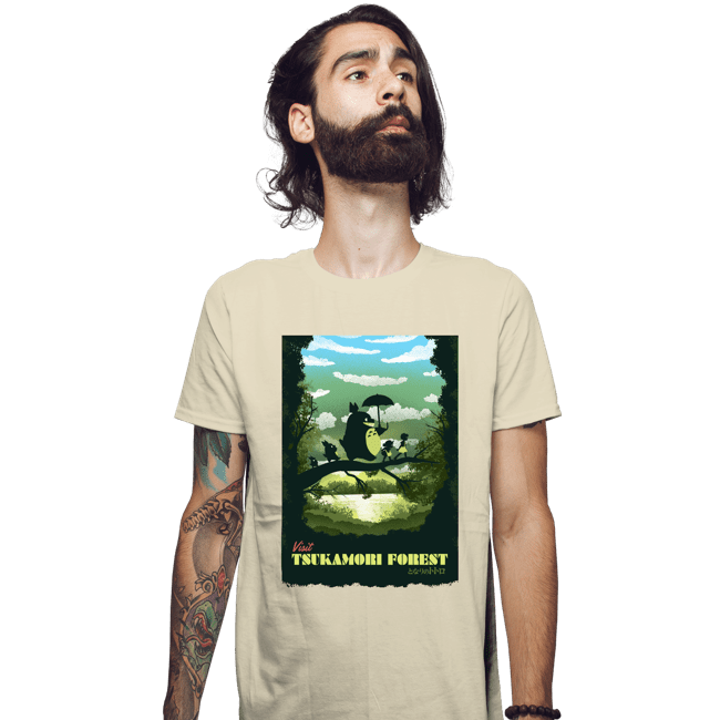 Daily_Deal_Shirts Fitted Shirts, Mens / Small / Sand Visit Tsukamori Forest
