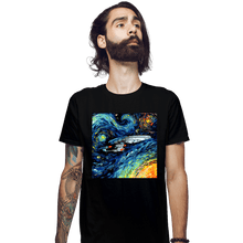 Load image into Gallery viewer, Last_Chance_Shirts Fitted Shirts, Mens / Small / Black Van Gogh Never Boldly Went
