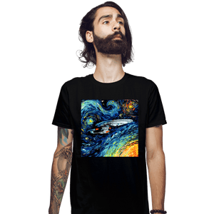 Last_Chance_Shirts Fitted Shirts, Mens / Small / Black Van Gogh Never Boldly Went