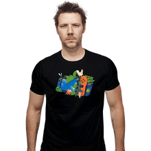 Load image into Gallery viewer, Daily_Deal_Shirts Fitted Shirts, Mens / Small / Black Triforce Adventure
