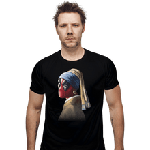 Load image into Gallery viewer, Shirts Fitted Shirts, Mens / Small / Black Hero With A Pearl Earring

