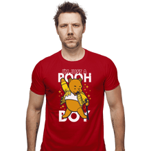 Load image into Gallery viewer, Shirts Fitted Shirts, Mens / Small / Red I&#39;m Just A Pooh Boy
