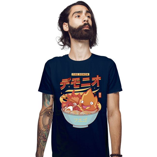 Secret_Shirts Fitted Shirts, Mens / Small / Navy The Fire Demon Ramen